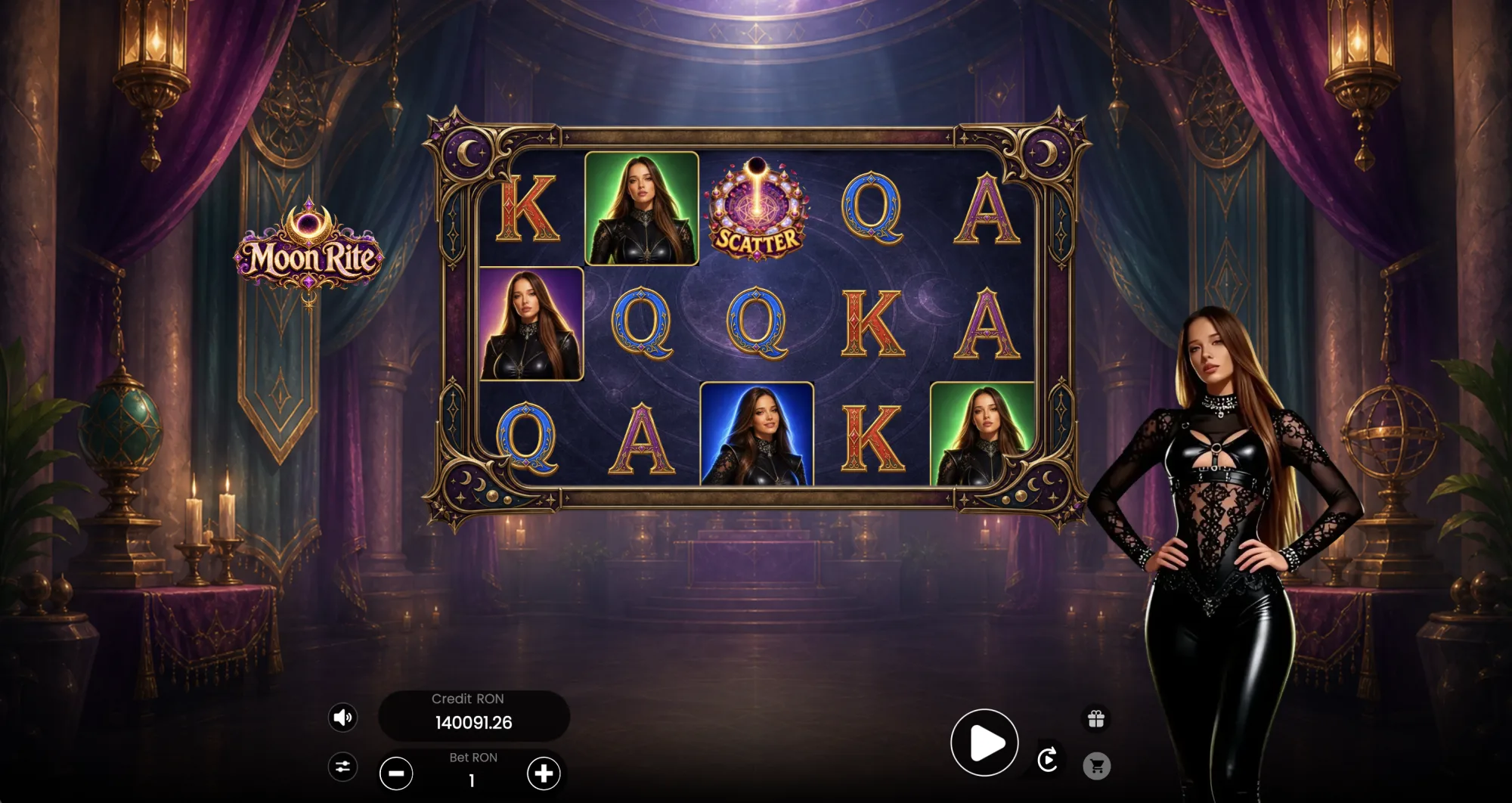 Moon Rite, a slot game generated by Pixelborn.ai